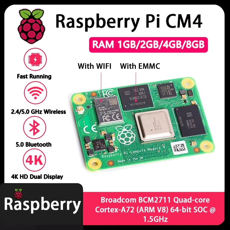 Raspberry Pi CM4 1GB/2GB/4GB/8 - огляд і ціна Raspberry Pi Compute Module 4 8Gb 32Gb